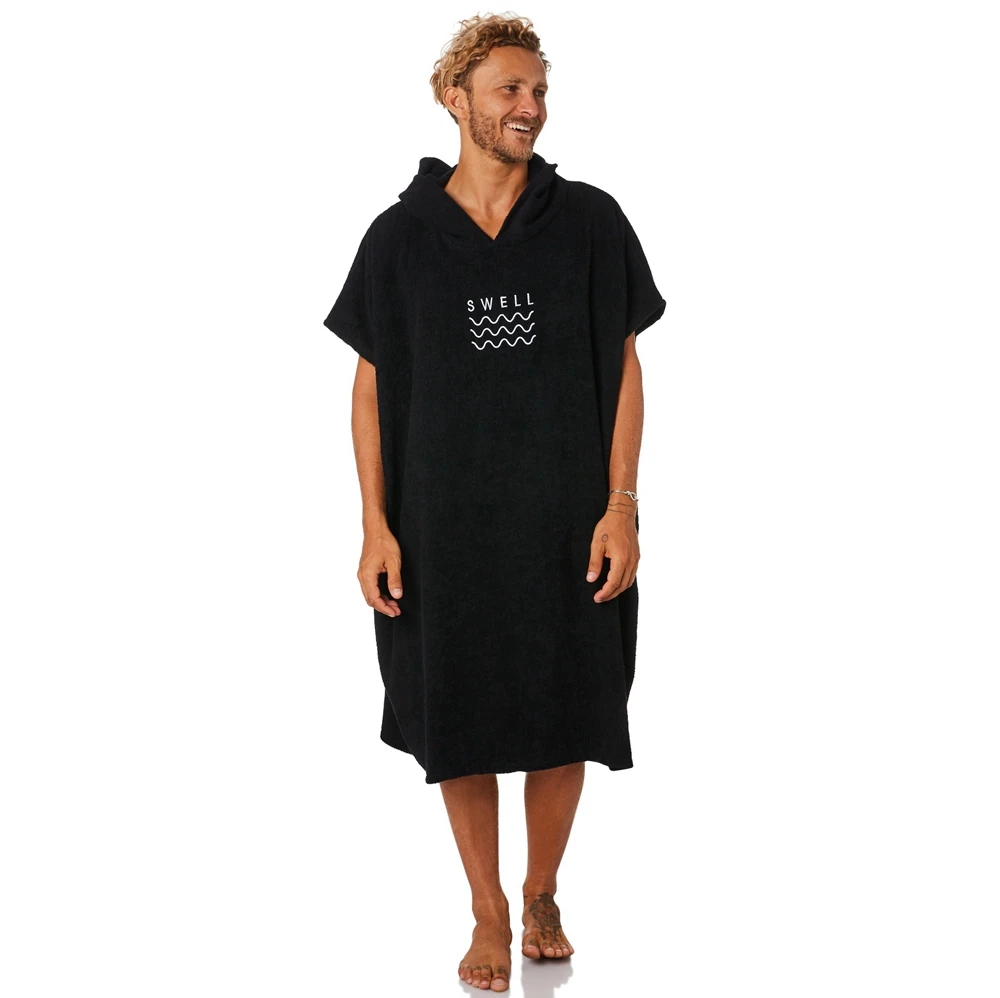 100% cotton changing robe with pocket surf towelling poncho towel