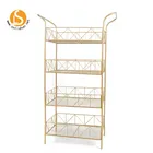 Metal Bathroom Bathroom Lower Factory Price 4 Tier Metal Fruit Basket Stand Wire Bathroom Storage Rack