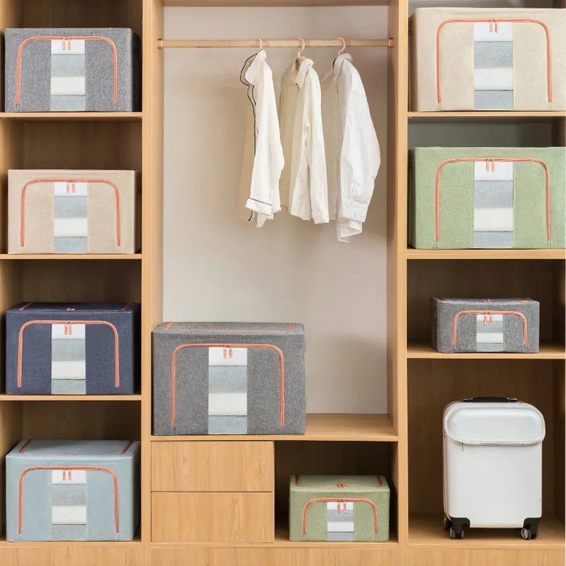 2023 Hot sell new Household storage Foldable Closet Organizer Clothing Storage Bags Quilt Storage Bag Blanket organizer