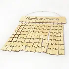 Friends DIY Wood Hanging Family Friends Calendar Board Reminder Plaque Round Discs Wall Home Decoration Craft
