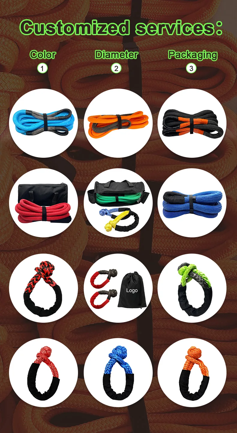 Winch Recovery Tow Rope for Vehicle Towing Tools factory