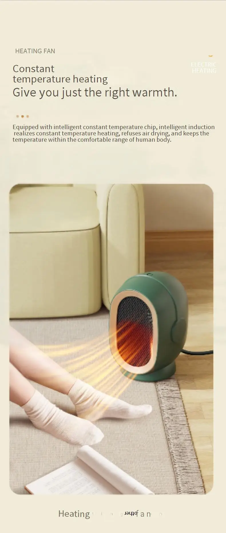 Portable Electric Heater, 220V, 1200W - detail 26