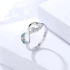Ring Diamond Minimalism Infinity Ring Zircon Pave Setting Copper Diamond Engagement Ring