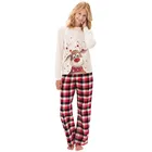 Homewear Christmas Costumes Child And Parent Outfit Long Sleeve Reindeer Family Pajama Suit