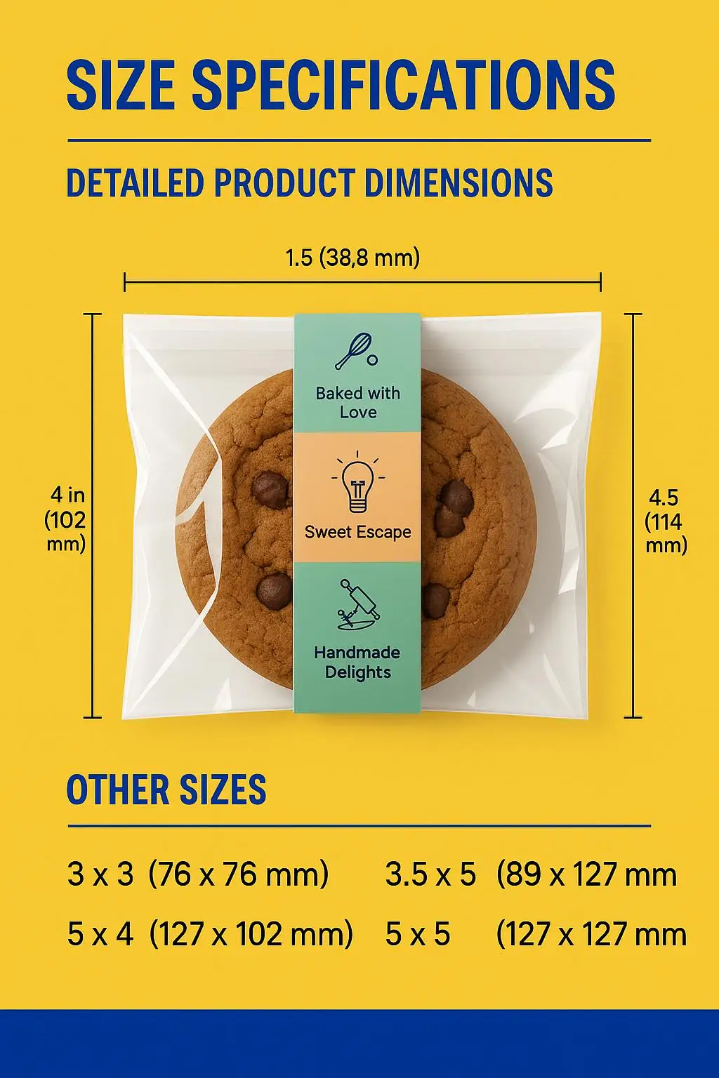 Custom Size Crystal Clear OPP Self-Adhesive Bag for Cookies, Pastry, and Snack Packaging - detail 7