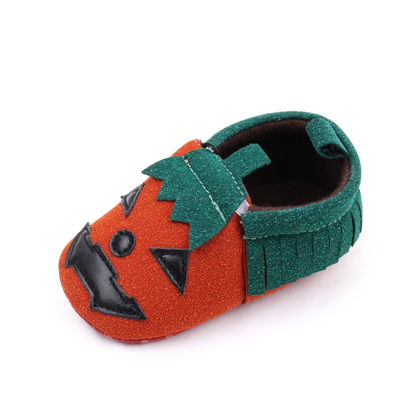 Halloween Baby Girls and Boys Pumpkin Matching Cute Frosted Soft Soled Toddler Shoes factory