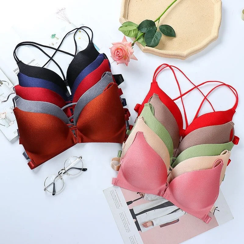 Cheap Front Closure Bra Women Sexy Seamless 32 Size Small Boobs Push Up  Girls Front Open Bra - Buy Front Closure Bra,Wholesale Cheap Women Cross  Triangle Cup Beauty Back Push Up Bra