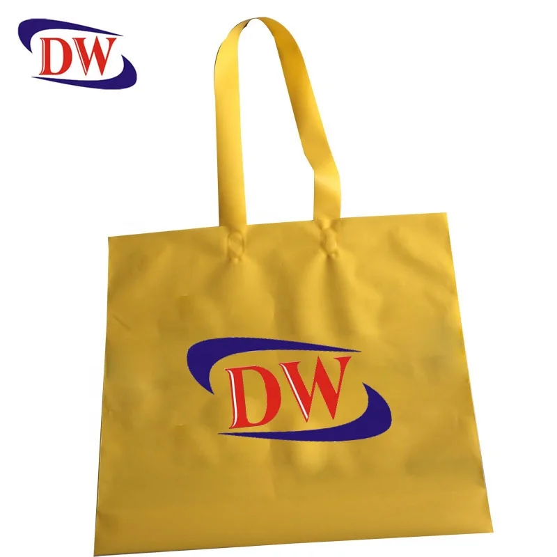 matte frosted yellow flexible garment shopping plastic handle