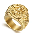 Ring Gold Rings Factory Direct Sale Punk Style Ring Jewelry Vintage Gold Anchor Men's Fashion Rings