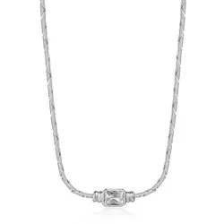 2023 stainless steel 18k gold plated snake necklace choker baguette diamond necklace bracelets sets