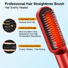 Yi Er Fashion Heating Styling One-Step Detangling Straightener Comb Electric Hair Electric Brush Hair