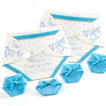 gender neutral boy girl giveaways party favors toy felt dirty diaper baby shower game