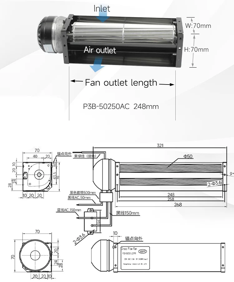 Cross Flow Fan, FANOVA, 50mm, 10V/12V/24V - detail 26