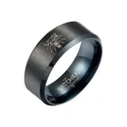 Mens Band Rings Rings Mens Jewelry Stainless Steel Cool Fidget Band Rings Wolf Head Pattern Polished Rings