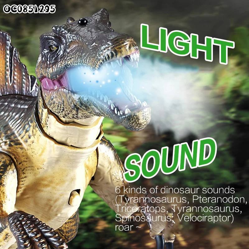 2.4G Infrared ray remote control rc spray mist dinosaur toys for kids