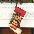 Santa 2021 Fashion Christmas Stocking Decoration Santa Claus Socks Gift New Year Candy Gift Pack Fun Christmas Socks