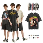 T Shirt Custom Print Low MOQ Premium 100% Cotton Fabric Heavy Weight Oversized Vintage Washed Unisex T Shirt