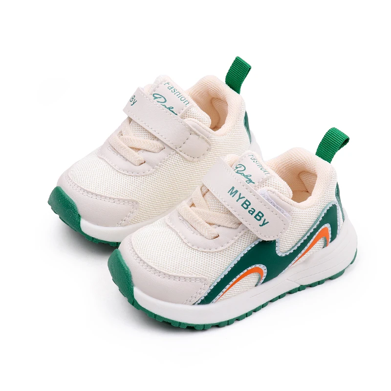 Wavy Stripes Casual Sports Style Small White Shoes for Girls and Boys Soft Soled Non-slip Functional Shoes factory