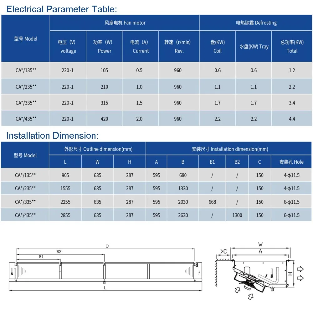Discharge Air Cooled Evaporator, 380V, galvanized sheet - detail 36