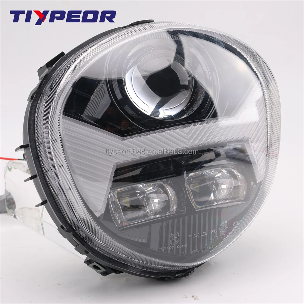 product tiypeor e mark assembly headlight high low beam motorcycle led headlight for 2017 yamaha v star 1300 xvs13cthl tourer headlamp-5