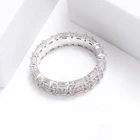 Silver Factory Supply Simple Designs Silver Jewelry CZ Stone 925 Silver Plated Ring Woman Engagement Wedding Rings