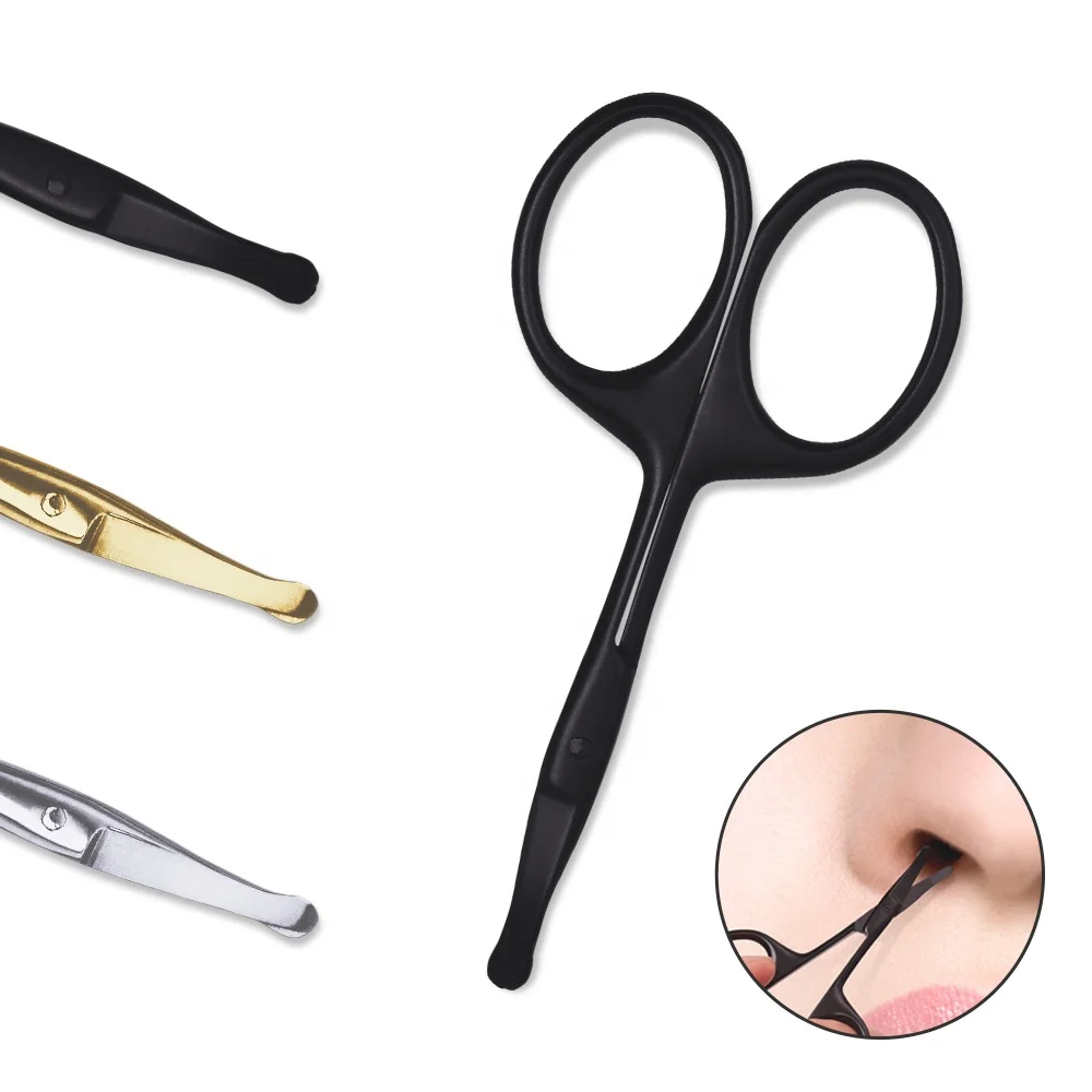Nose Hair Scissors Stainless Steel Mini Portable Curved Mustache Nose Ear  Hair Remover Scissor Rounded Tip Eyebrows Trimmer|Nose Ear Trimmer|  AliExpress | Stainless Steel Mini Portable Curved Mustache Nose Ear Hair  Remover