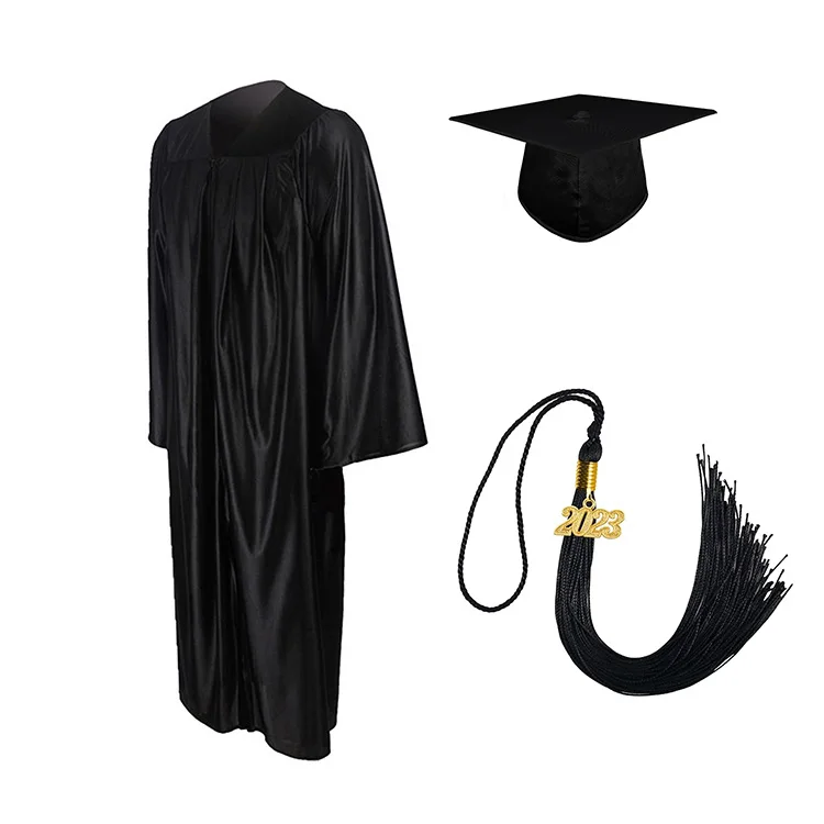 Kindergarten Baby Graduation Cap Shiny Black details