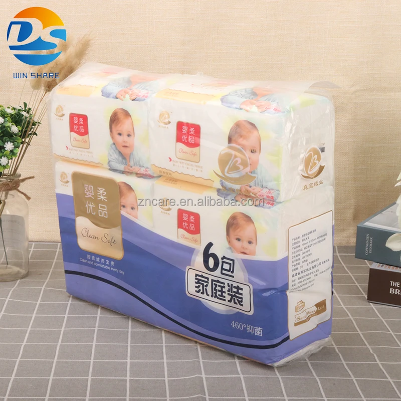 Fast Shipping OEM Factory Custom Tissue Paper Premium 100% Virgin Wood Pulp Baby Wet Facial Tissue for Home