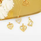 Gifts 18K Gold Plated Love Pendant Zircon Mother'S Day Mom Heart Necklace Gold For Gifts