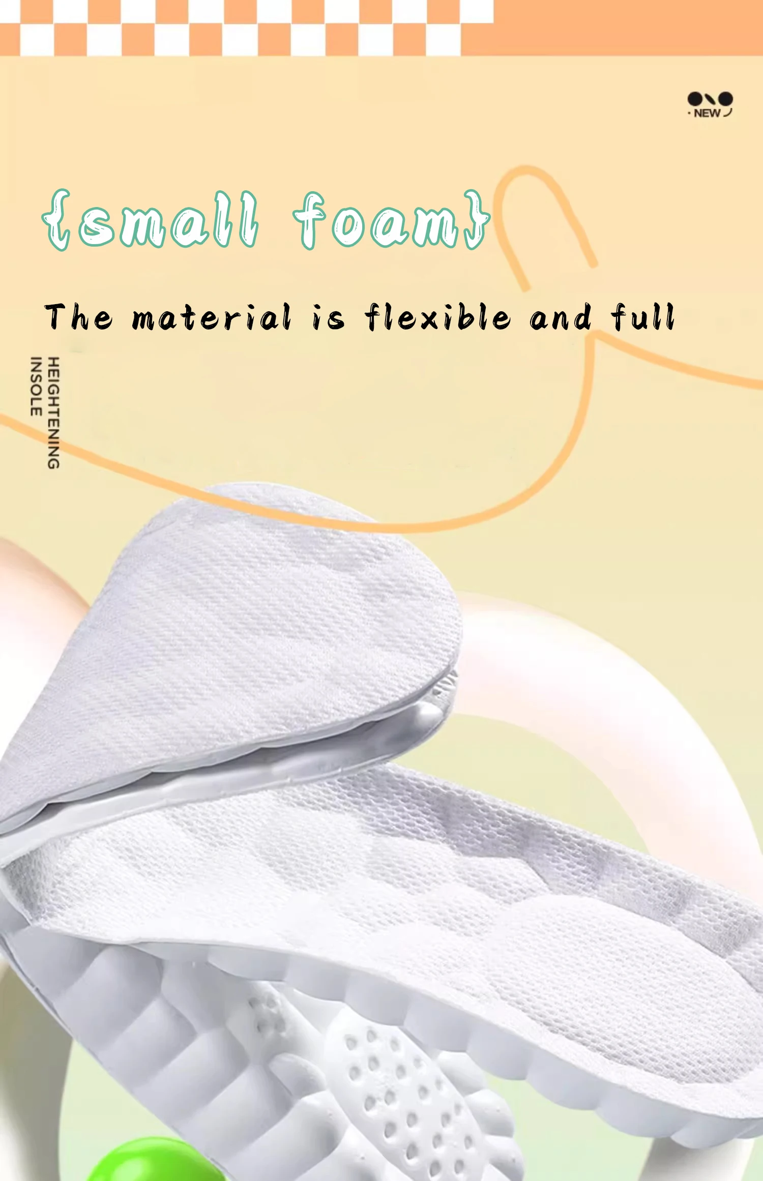 Cloud Feel Foam Height Increasing Insoles For Sports Shoes Cloud Feel Foam Height Increasing Insoles For Sports Shoes