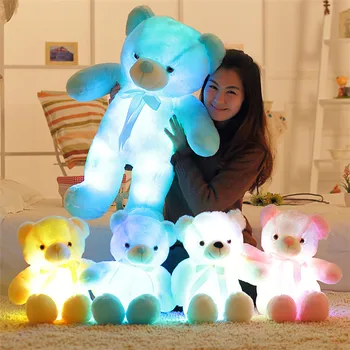 Factory Direct Sale Led Teddy Bear Plush Toy LED Light Up Glowing Teddy Bear