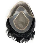 Men Hair Toupee Indian Men Hair Toupee Wig French Lace Toupee With PU Around Human Hair Toupee For Men