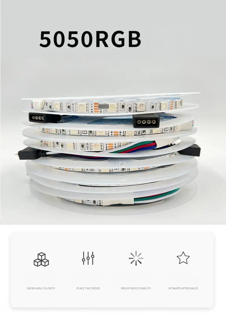 5V RGB LED Strip Light Powered 60LEDs Flexible SMD 5050 for Mirror, Kitchen Cabinet, Bedroom, Christmas Decor
