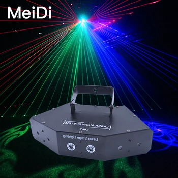 6 eye scanning LED dance floor Laser DJ stage lights Disco party lights