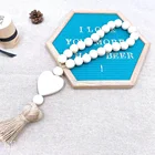 Wood Bead Customized Wood Bead Garland With Tassels
