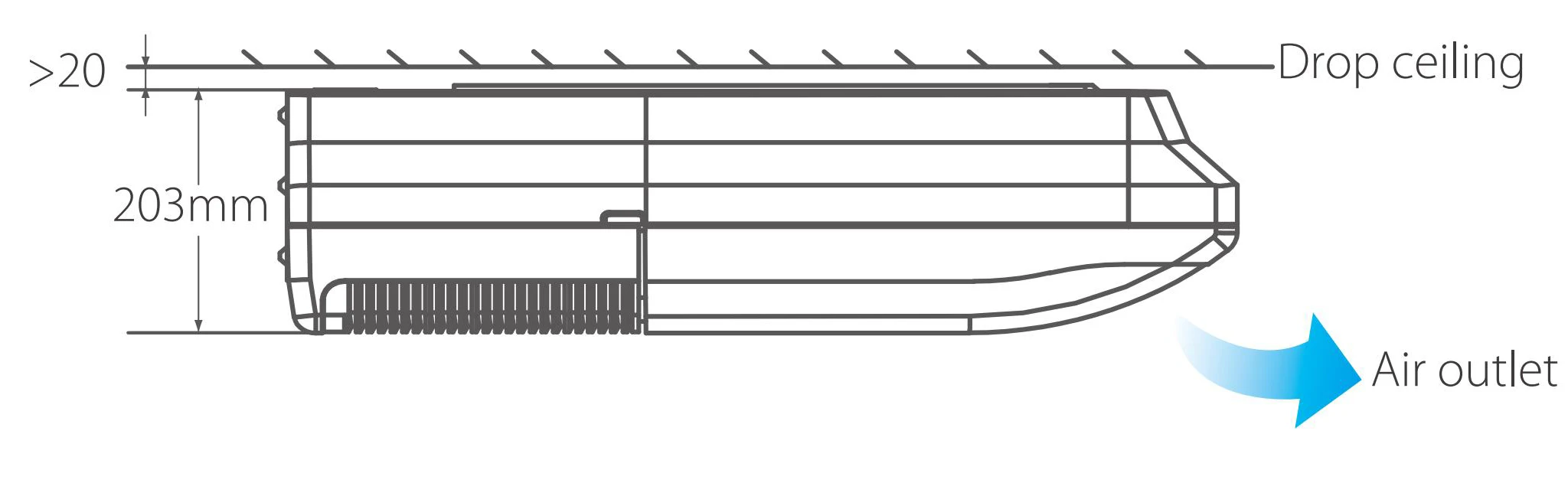 Split Air Conditioners, 7.1kw, 24.2kbtu, Ceiling, R410A - detail 32