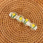 Gold Plated Resin Drop Dry Flower Natural Flower Long Hair Clip