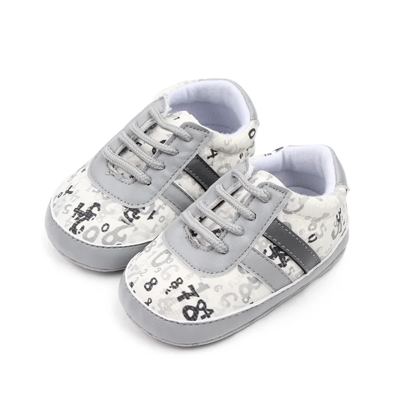 Spring and Autumn New Light Color Digital Decorative Baby Boy and Girl Leisure Walking Shoes manufacture