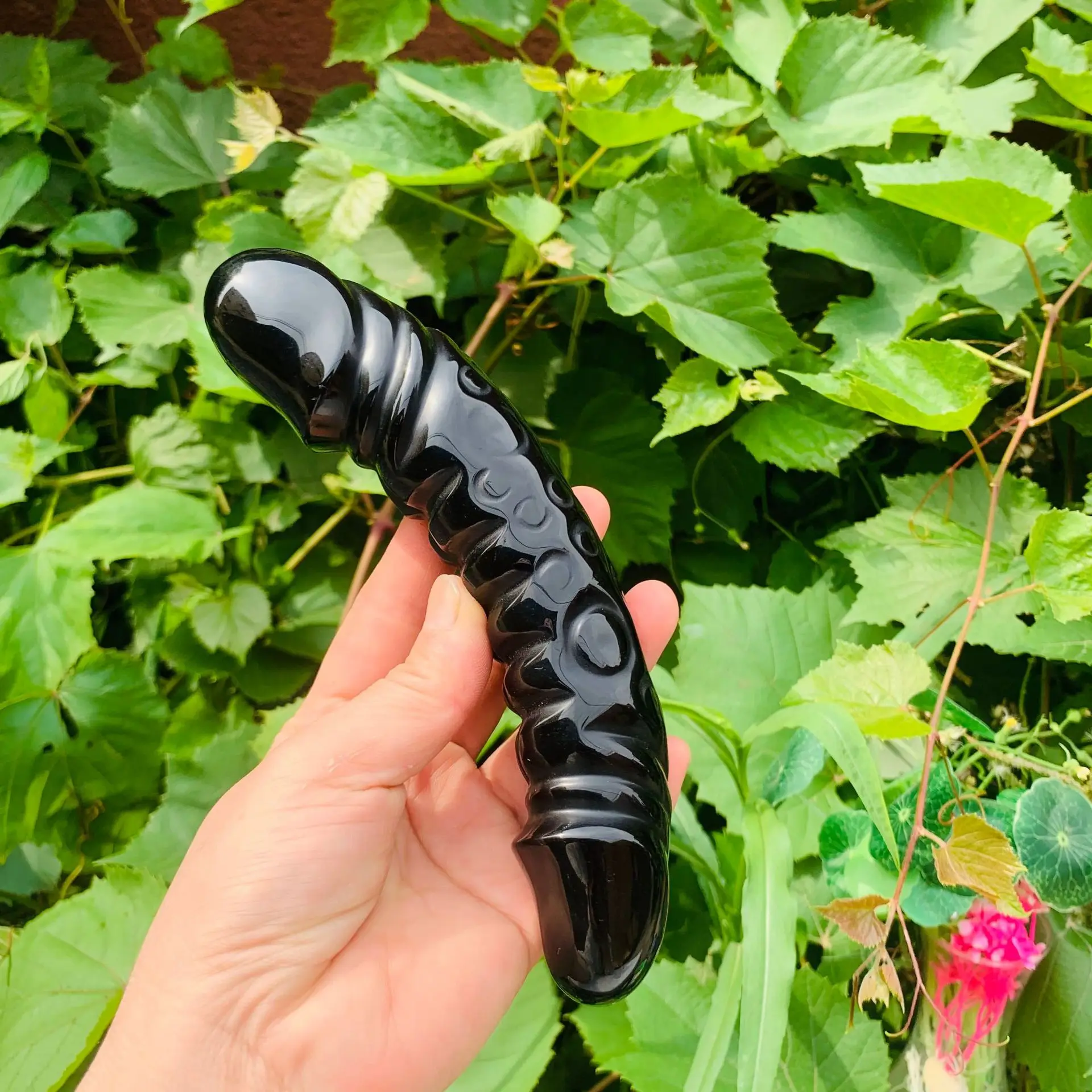 Hand Made Natural Crystal Yoni Dildo Massager Healing Crystal Rose