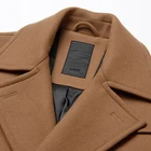 Long Coat Wool Coat Men OEM ODM Pure 100% Wool High-end Custom Classic Double-breasted Men's Business Long Wool Coat