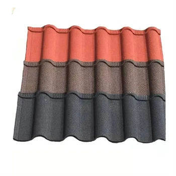 Metal Shingle Roofing Sheet Materials  Shingles Roofing Bond Burgundy  Stone Coated Roof Tile Pictures