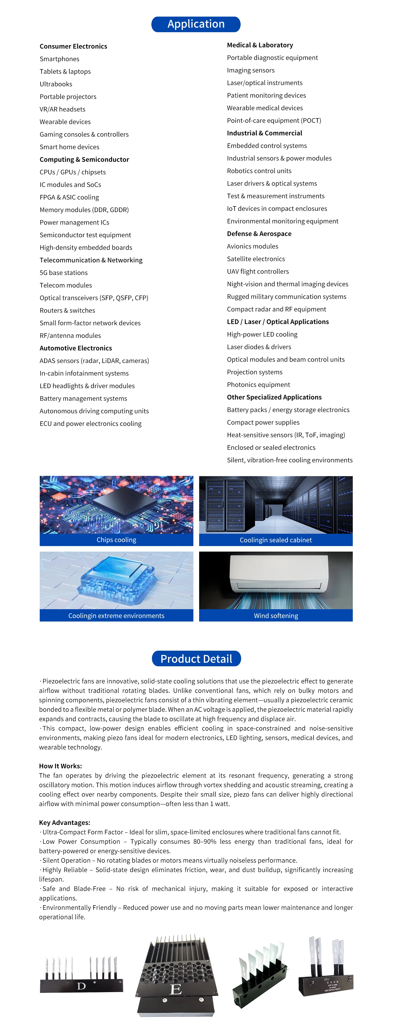 Solution Lightweight Piezo Fan, 30dB, PZT - detail 4