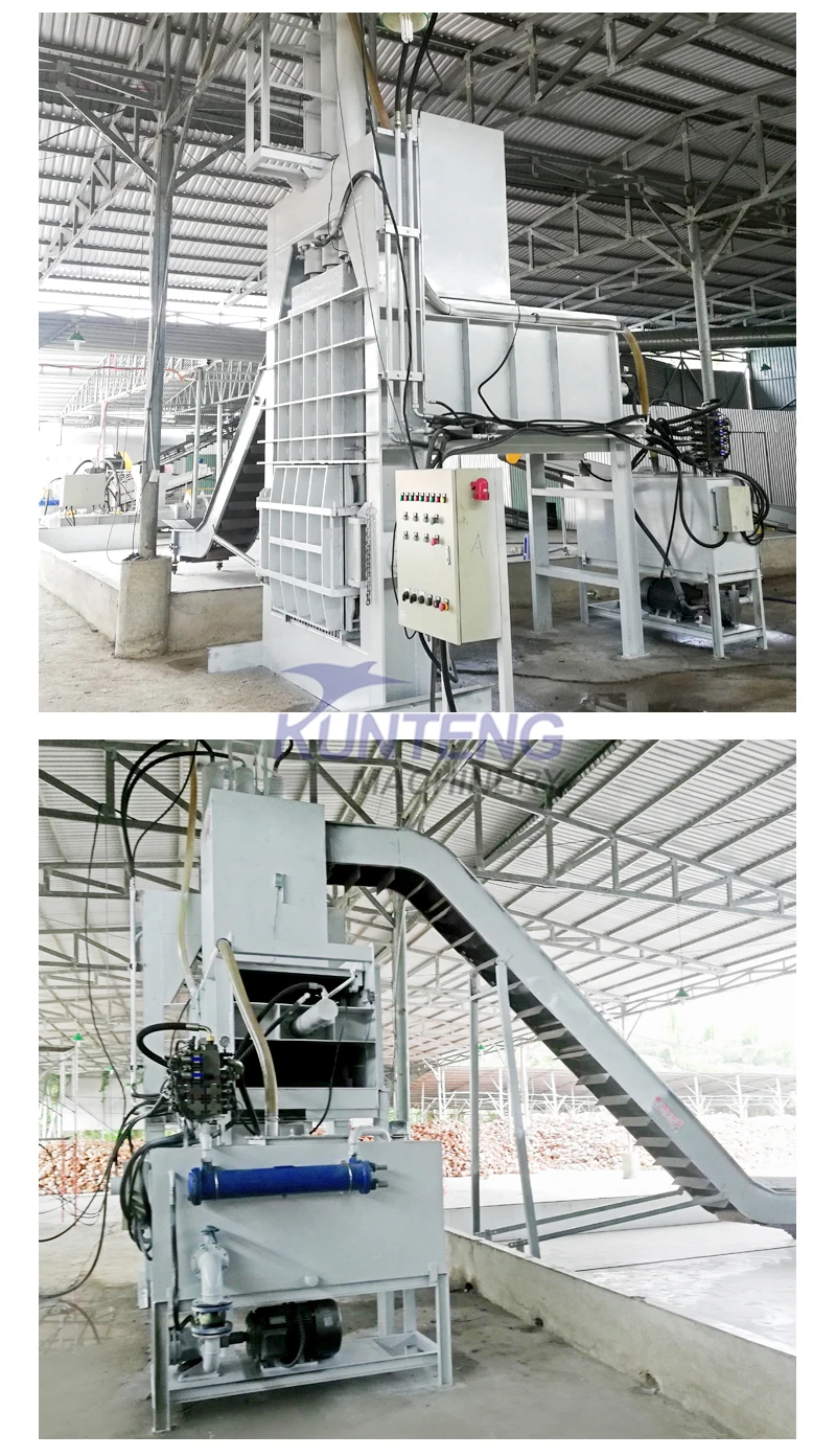 Full Automatic Coconut Fiber Rice Husk Compress Baler Equipment Coir