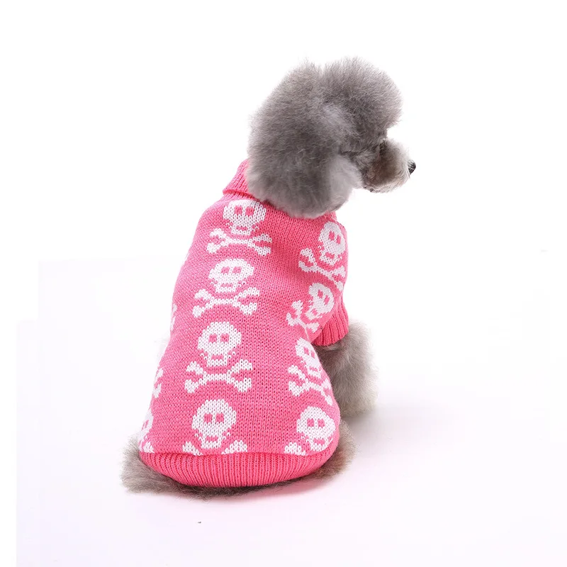 product halloween theme turtleneck knitted pullover dog sweater for small medium dogs autumn winter warm soft apparel-54