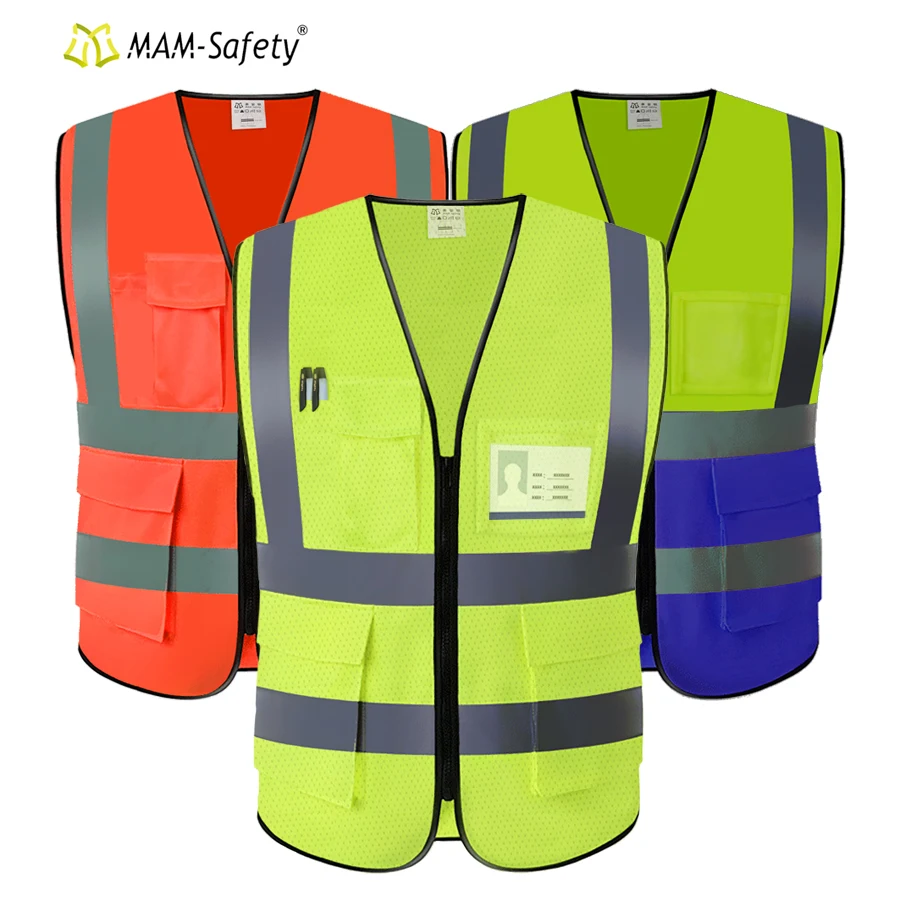Reflective Safety Vest With Pockets Working Clothes Hi vis jacket