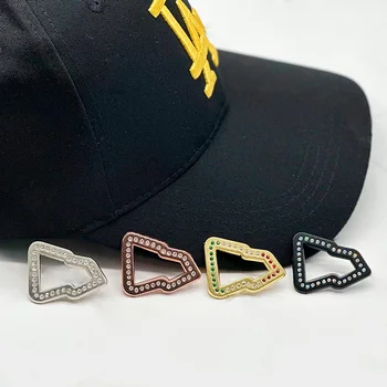 Hot Sale Border Custom Hat Brim Clip Pins Rhinestone Frame Pins New Era