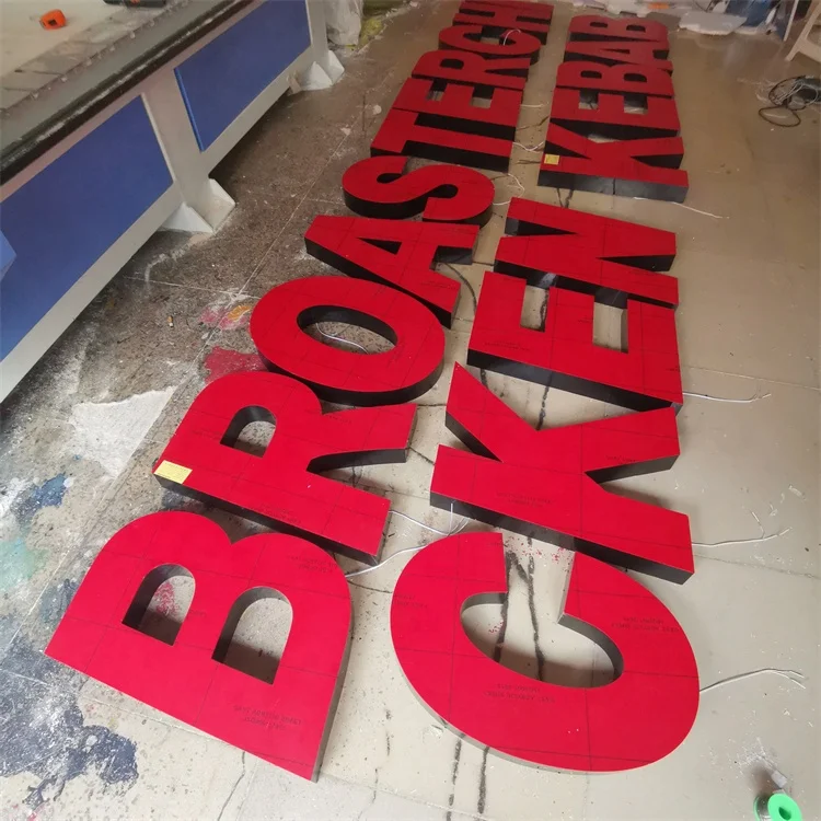 Outdoor Or Indoor Custom Front Backlit Letters 3d Signs Led Epoxy Resin