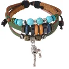 Popular Bracelet Newest Design Hot Selling Men Popular Beaded Bracelet Leather Bracelet