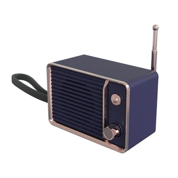 Beauty design retro TV classical speaker square shape radio mini speaker 3D surround handsfree portable bluetooth speaker DW01