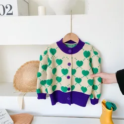 2022 girls cardigan clothes children long sleeve knitted coat kids knit jacket toddler girl sweater baby fall clothing